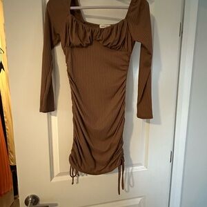 Moa Moa Tan Long Sleeve Dress